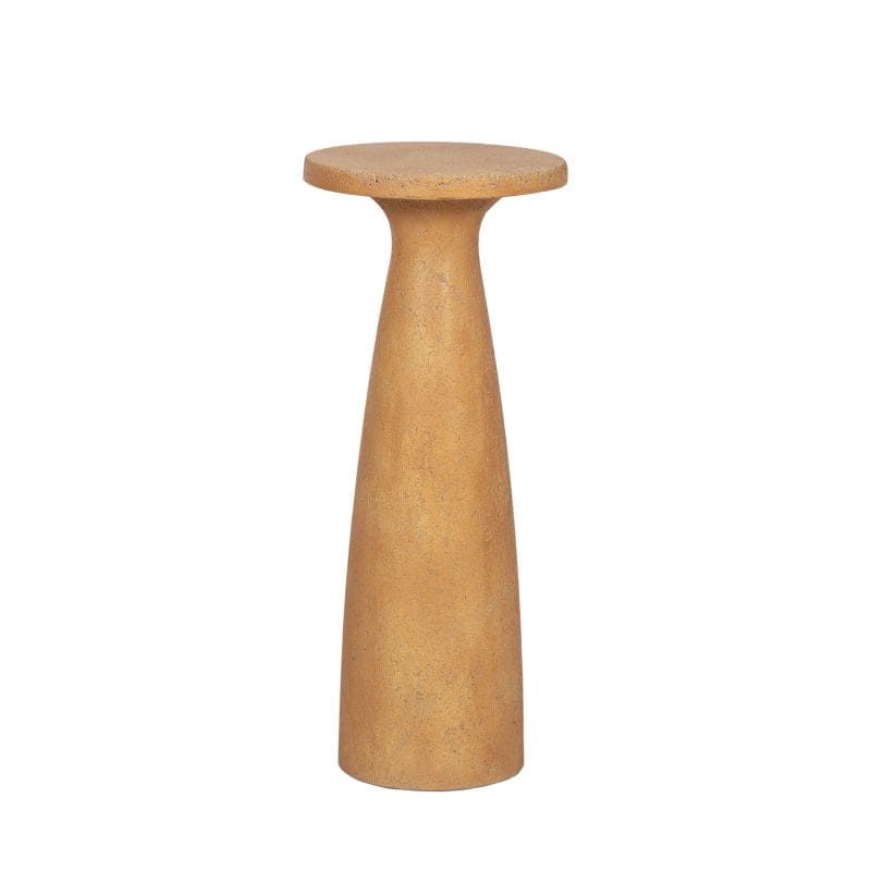 GFRC Side Table with Tapered Pedestal Base