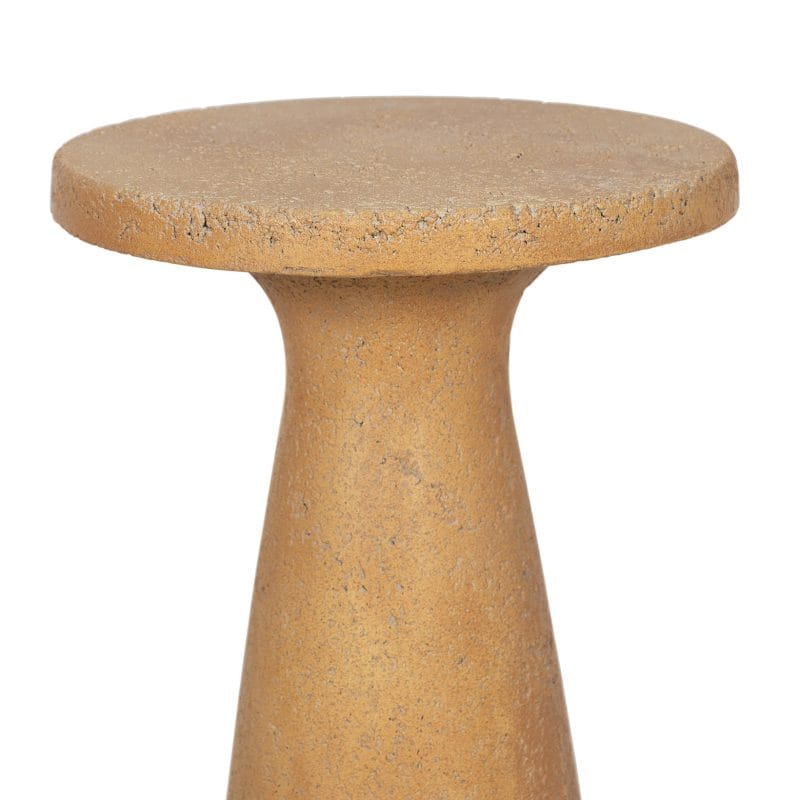 GFRC Side Table with Tapered Pedestal Base
