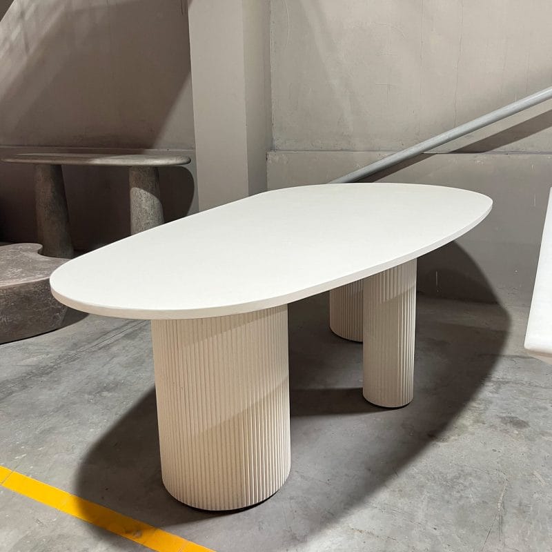 Oval Fluted GFRC Dining Table