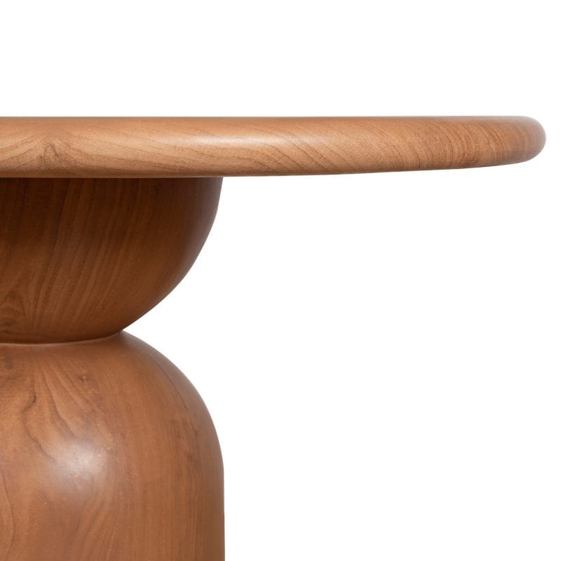 Oval GFRC Dining Table with Dual-Sphere Pedestal Base
