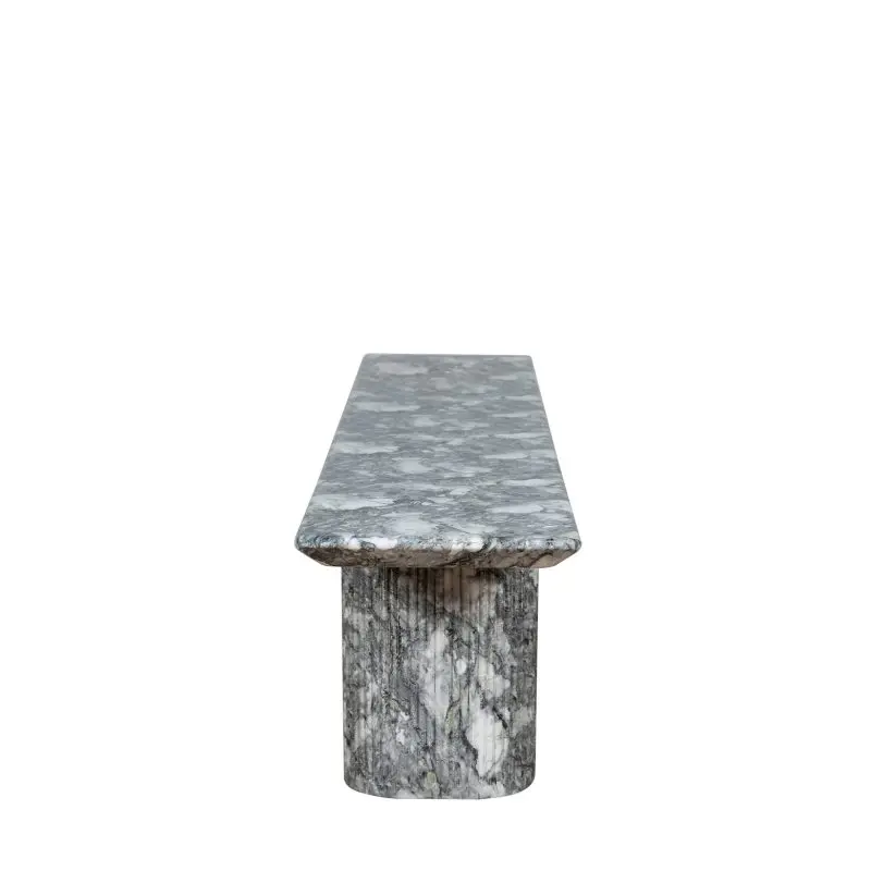 Rectilinear GFRC Bench with Dual Slot Pedestal Base