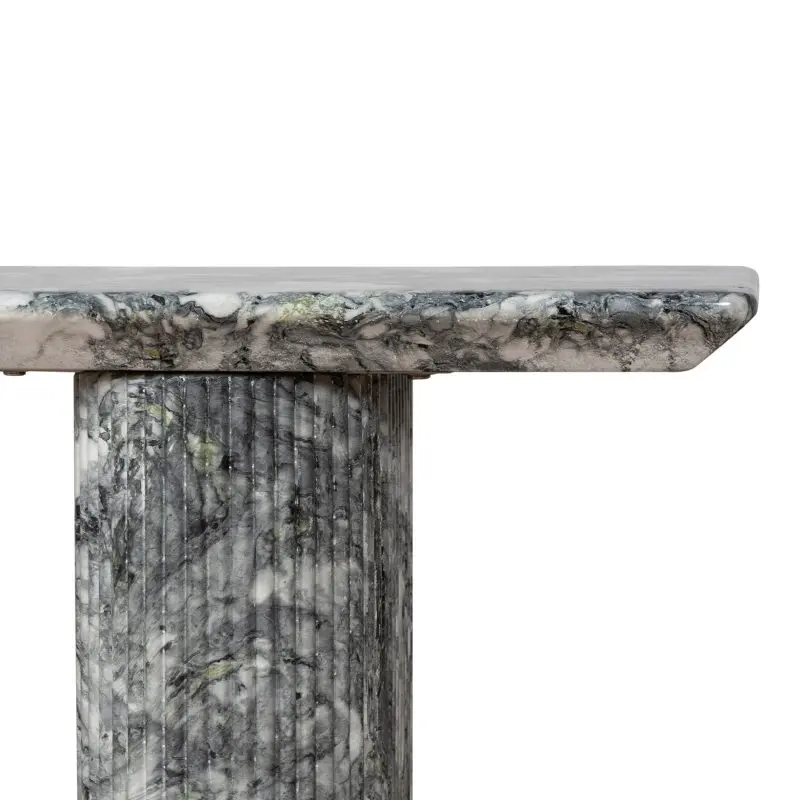 Rectilinear GFRC Bench with Dual Slot Pedestal Base