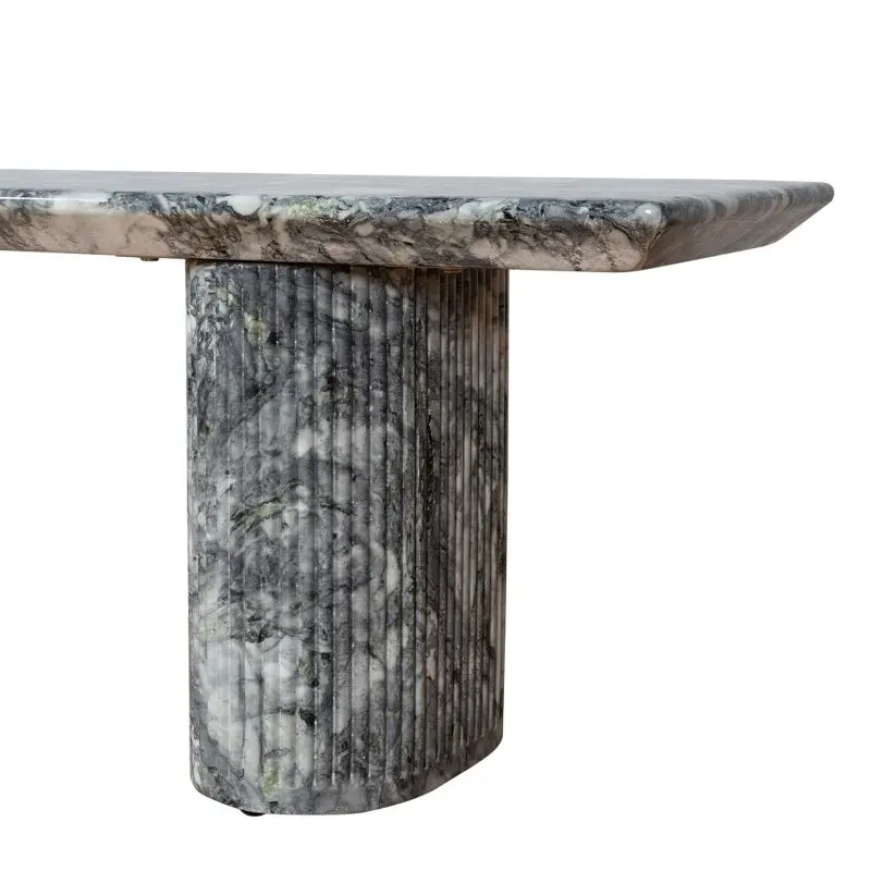 Rectilinear GFRC Bench with Dual Slot Pedestal Base