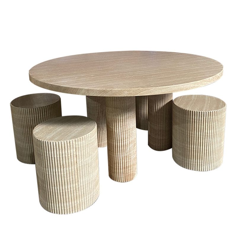 Round Fluted GFRC Dining Table