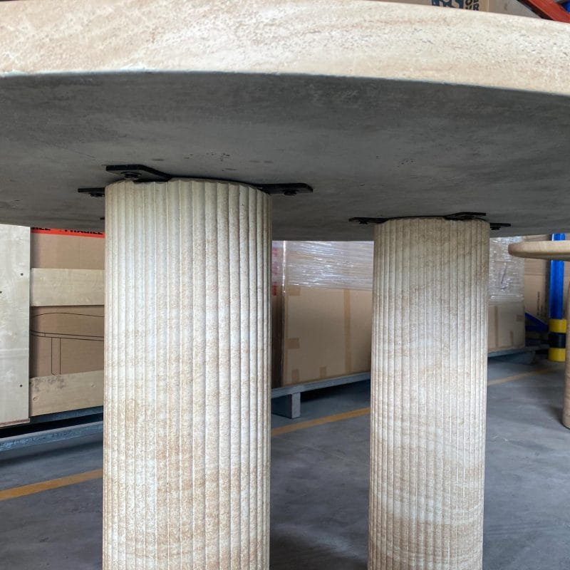 Round Fluted GFRC Dining Table