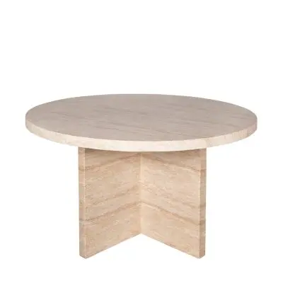Round GFRC Dining Table with Cross Pedestal Base