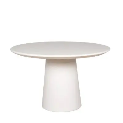Round GFRC Dining Table with Single Conical Pedestal