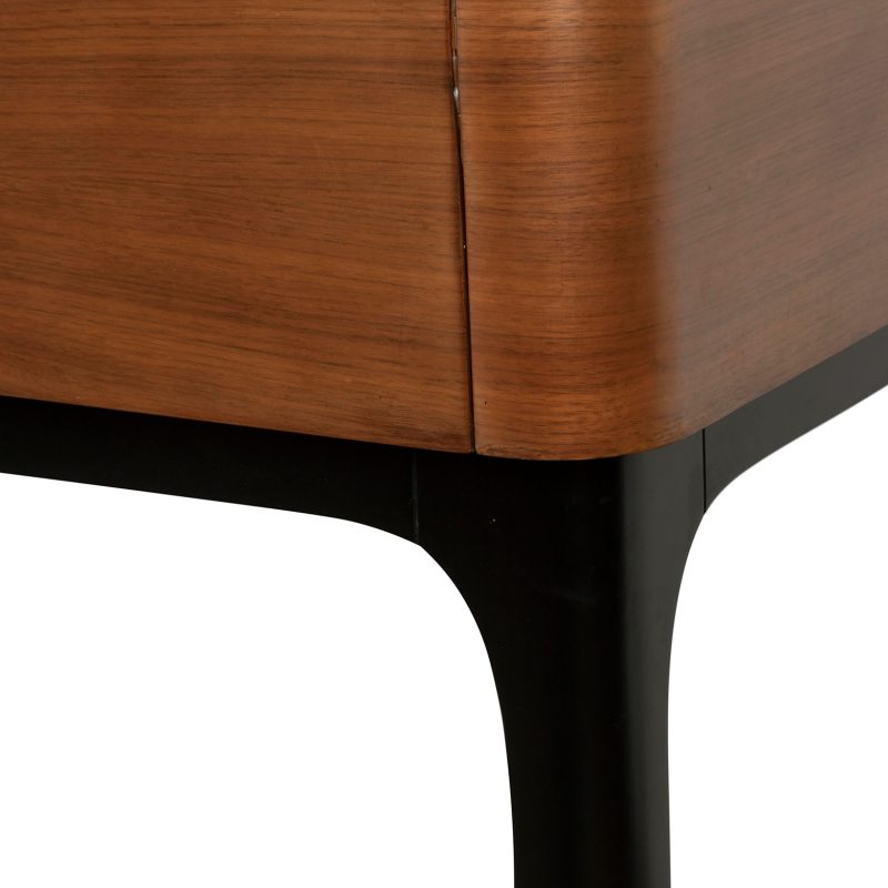 Vertical Wood and Metal Cabinet with Elevated Frame Structure