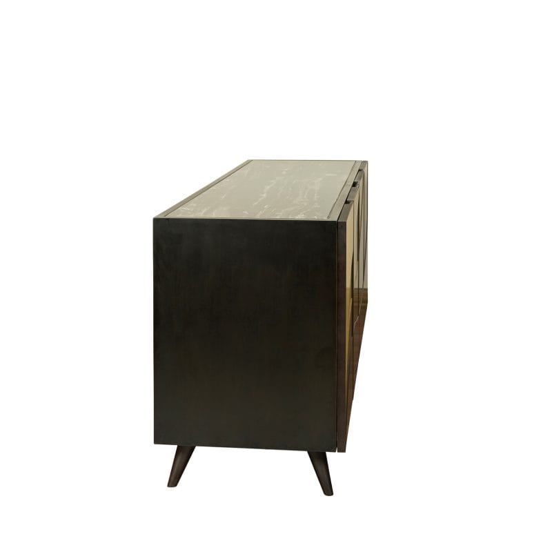Wavefront Wood Cabinet with Gradient Panel Design