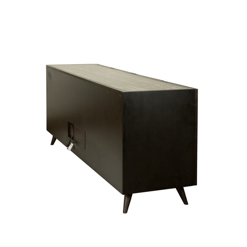 Wavefront Wood Cabinet with Gradient Panel Design
