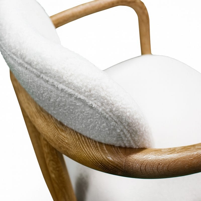 Wood and Cushion Bar Chair with Framed Support Balance