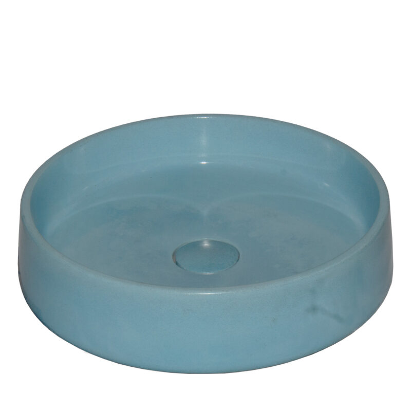Low Cylindrical GFRC Sink with Balanced Rim Profile