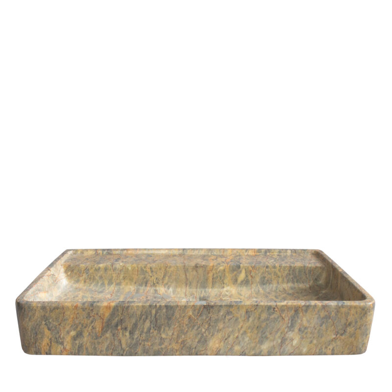 Rectangular GFRC Sink with Textured Stone Finish