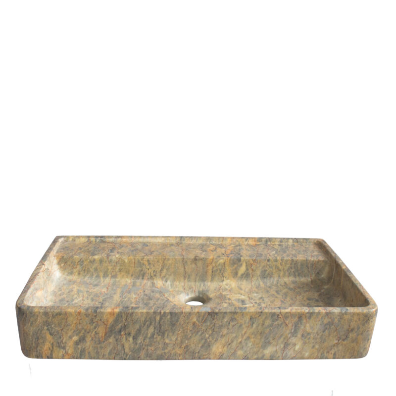 Rectangular GFRC Sink with Textured Stone Finish
