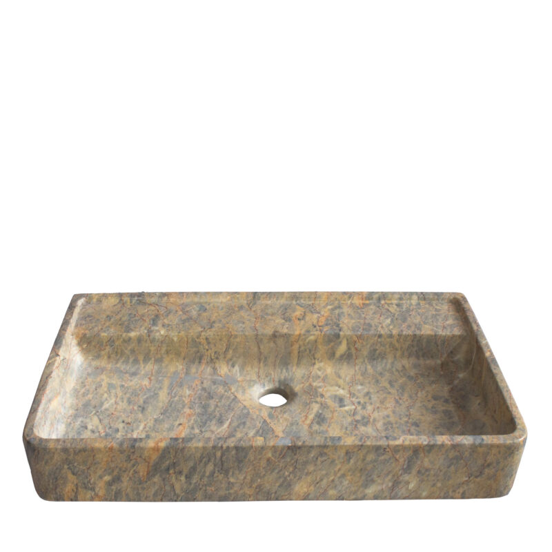 Rectangular GFRC Sink with Textured Stone Finish