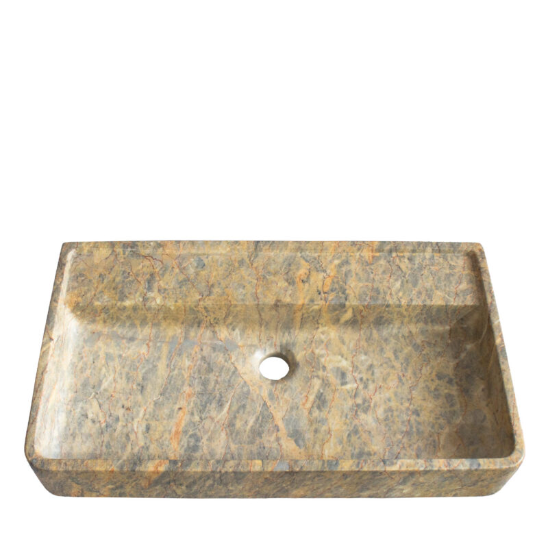 Rectangular GFRC Sink with Textured Stone Finish