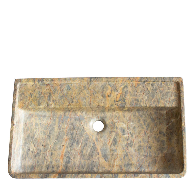 Rectangular GFRC Sink with Textured Stone Finish