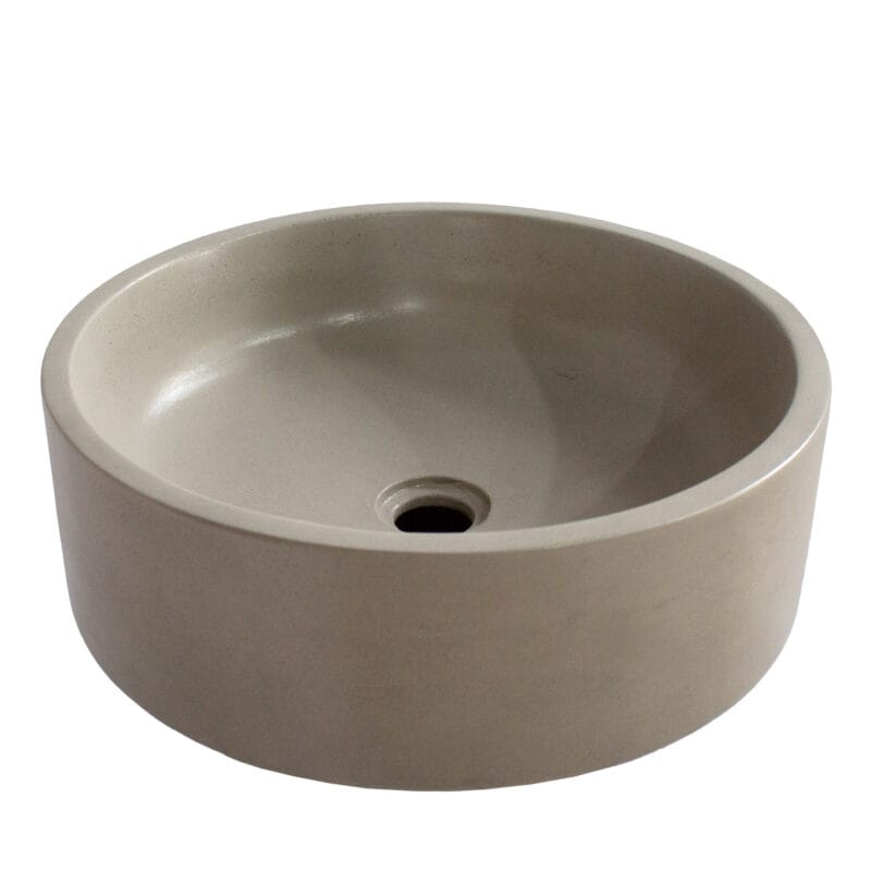 Round GFRC Sink with Defined Vertical Wall