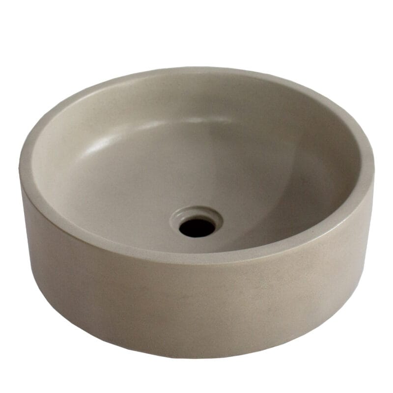 Round GFRC Sink with Defined Vertical Wall