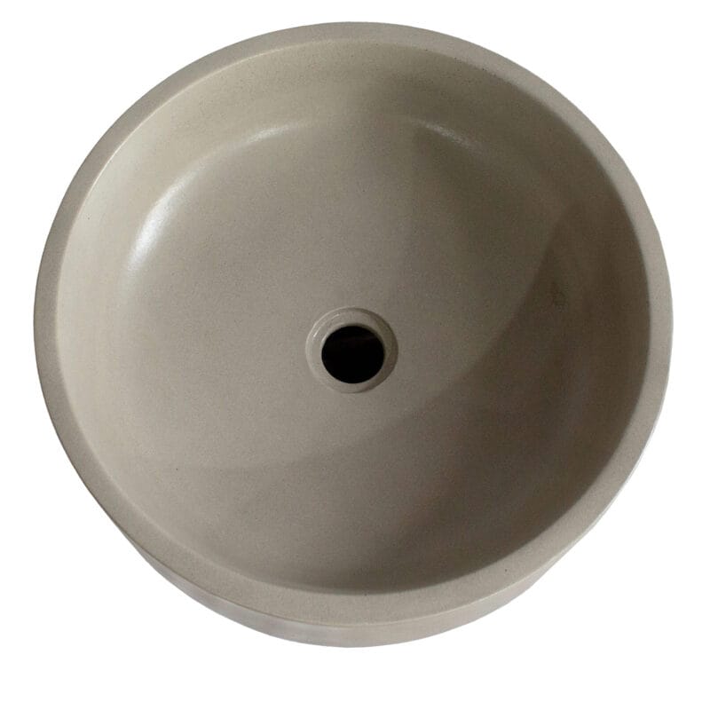 Round GFRC Sink with Defined Vertical Wall