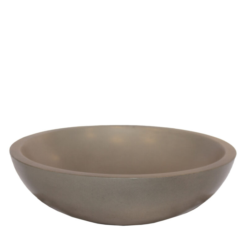 Round GFRC Sink with Smooth Curved Basin