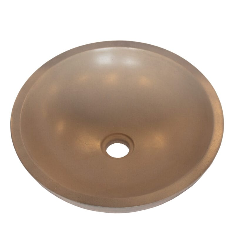 Round GFRC Sink with Smooth Curved Basin