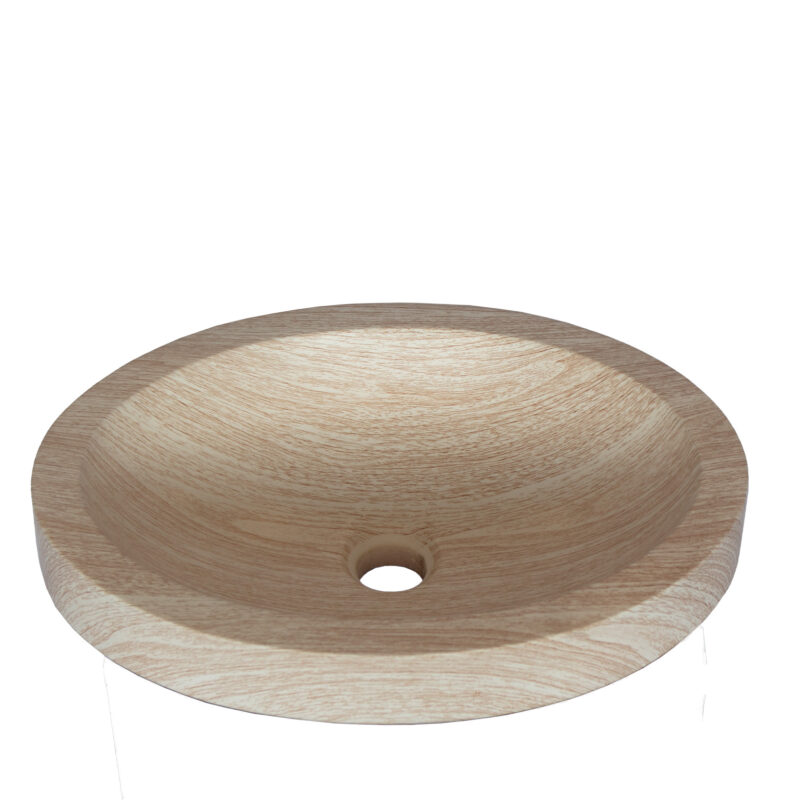 Textured GFRC Sink with Woodgrain Surface Finish