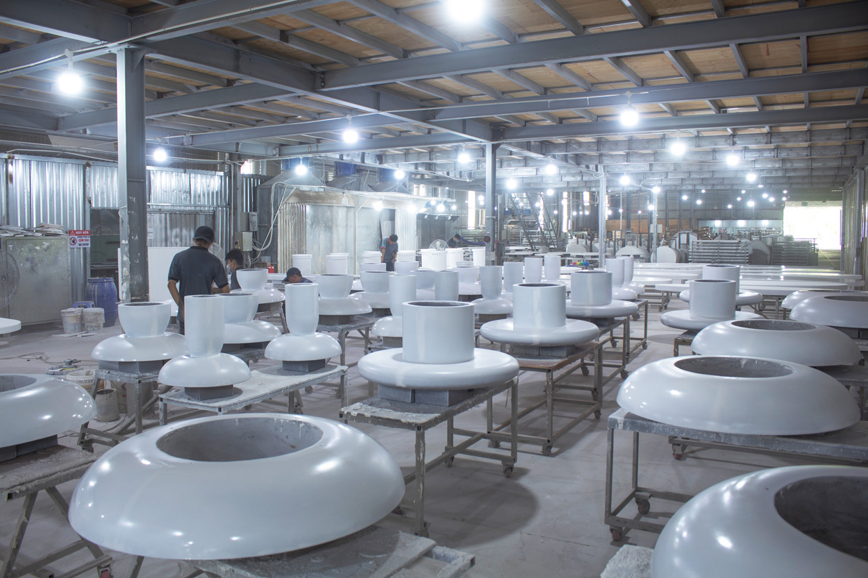 Hotel furniture wholesale bulk production showing unified manufacturing of large-volume orders at Aurora Craft
