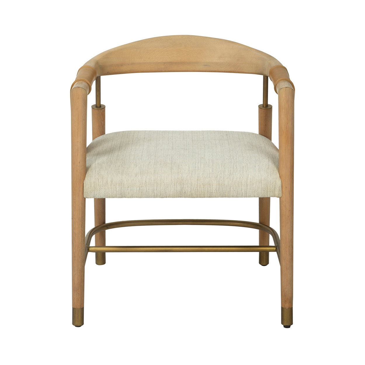 Modern Mixed-Material Dining Chair with Leather Accents and Iron Base ...