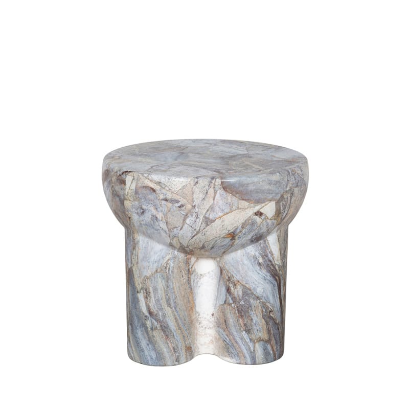 Round GFRC Side Table with Bowl Top and Triple Cylindrical Legs