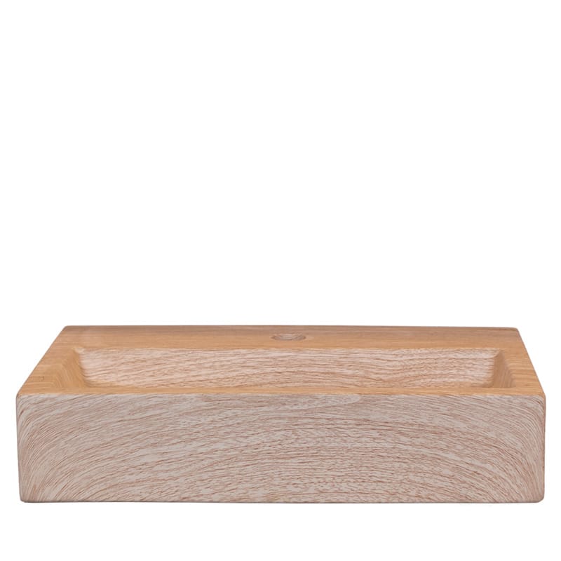 Rectangular GFRC Wall Mounted Sink with Integrated Basin