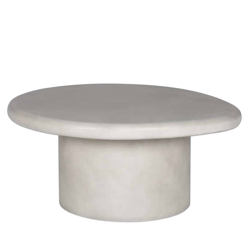 Round GFRC Coffee Table with Oversized Bullnose Top